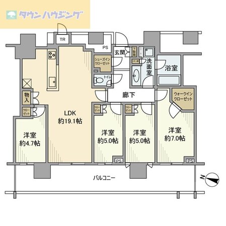 ＴＨＥ幕張ＢＡＹＦＲＯＮＴ　ＴＯＷＥＲ＆ＲＥＳＩＤＥＮＣＥの物件間取画像